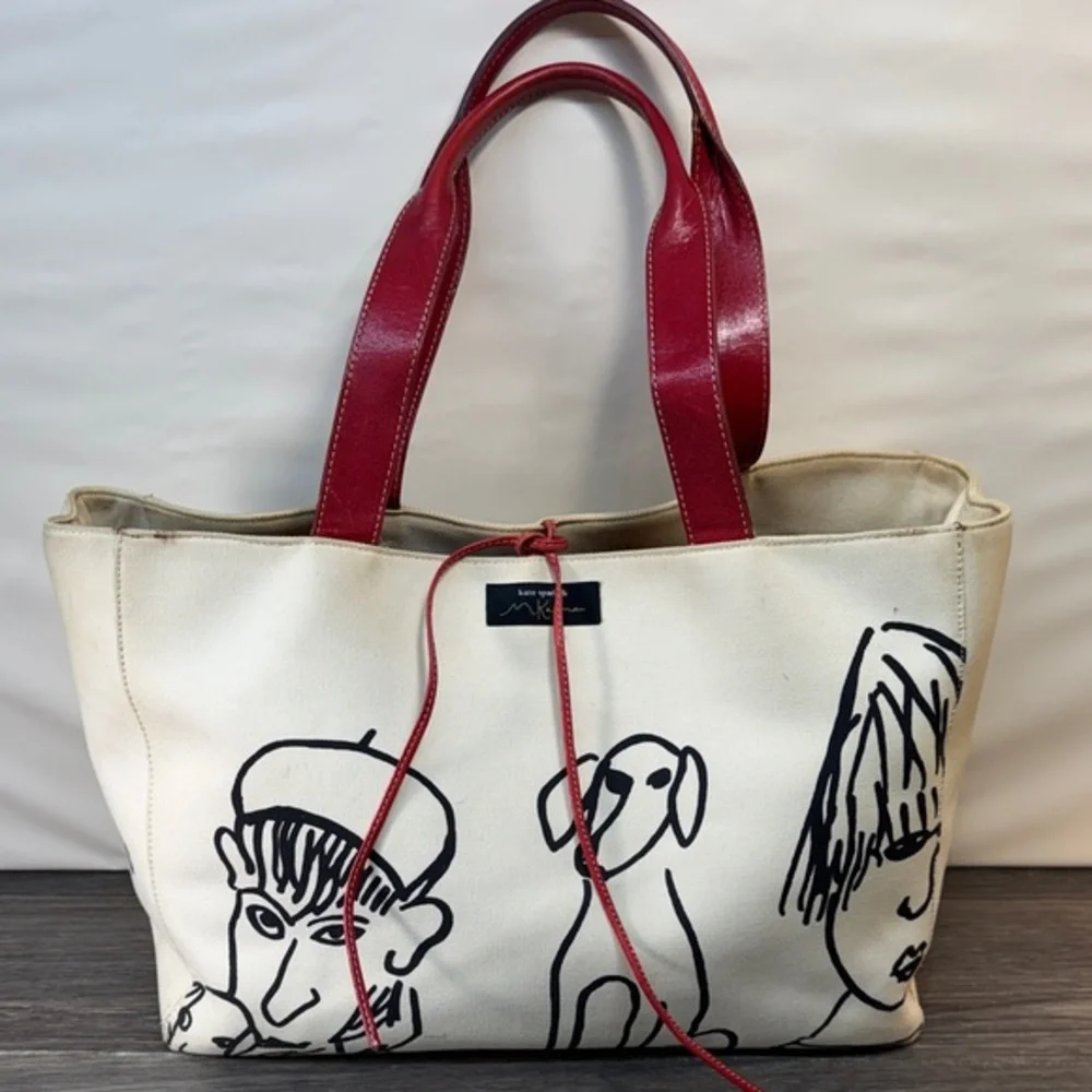 KATE SPADE & MAIRA KALMAN Canvas Tote Bag